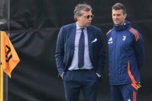 Giuntoli a colloquio con Thiago Motta