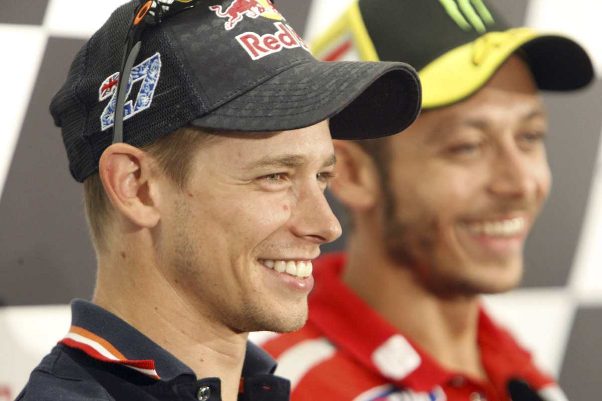 Stoner e Rossi sorridenti insieme