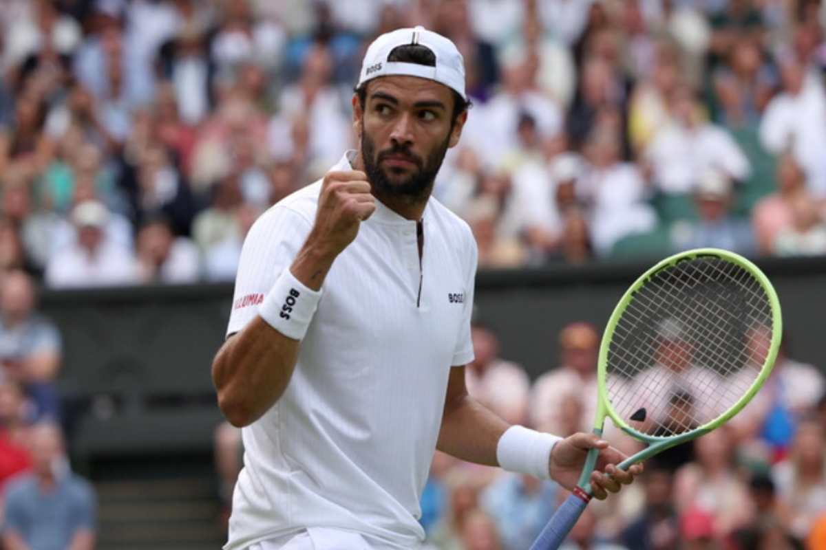 Matteo Berrettini durante il torneo di Wimbledon